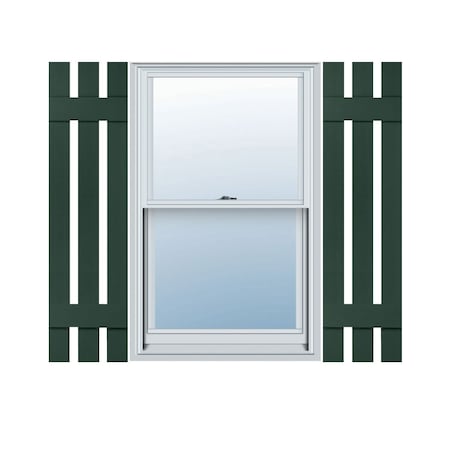 Ekena Millwork 12-in. W x 51-in. H Mid-America Vinyl, Size Three Board Spaced Shutters, 122 - Midnight Green, PR 00031251122